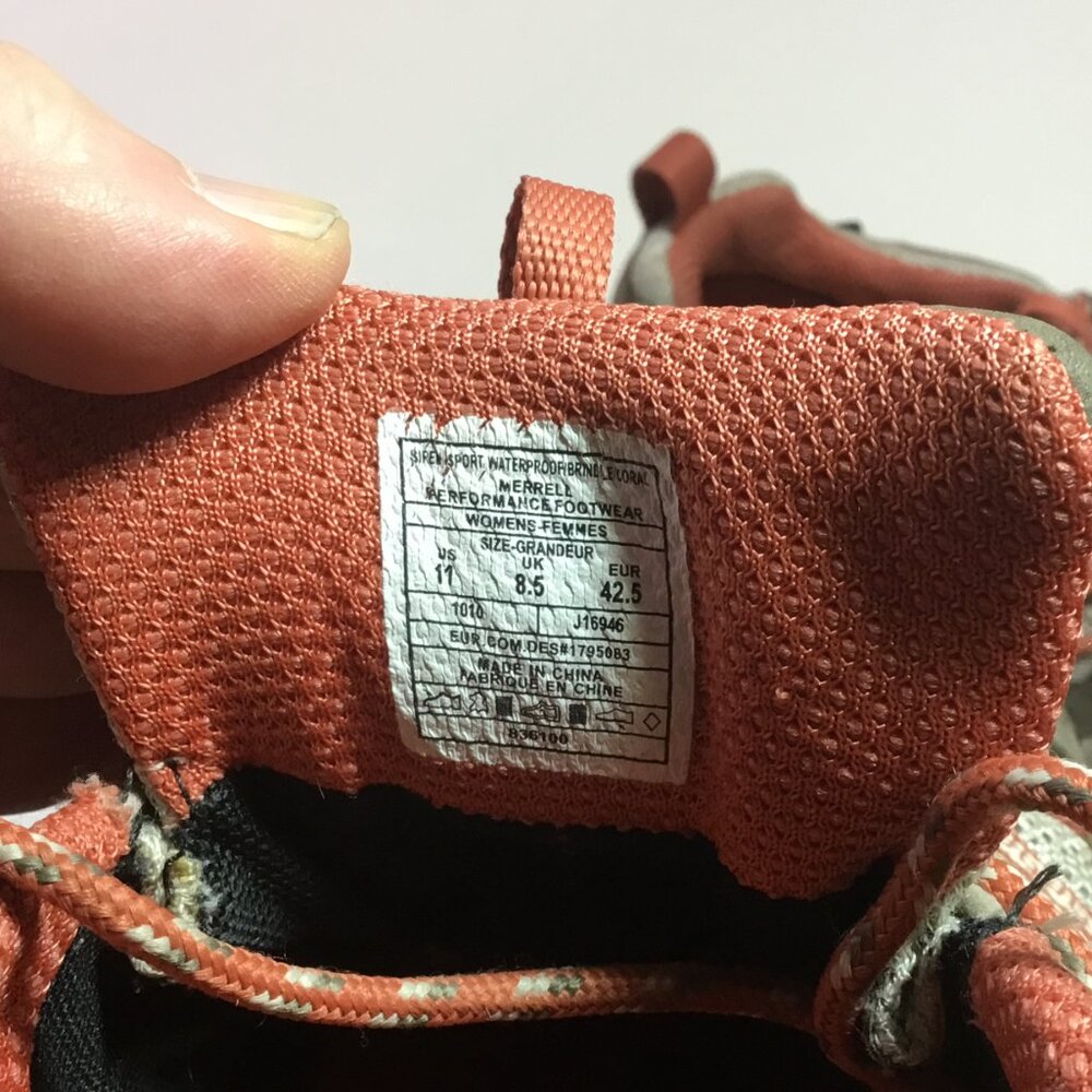 Merrell Siren Sport Hiking Shoes Women's Size 11 EUR 42.5 Brindle Coral Outdoor - Picture 9 of 12